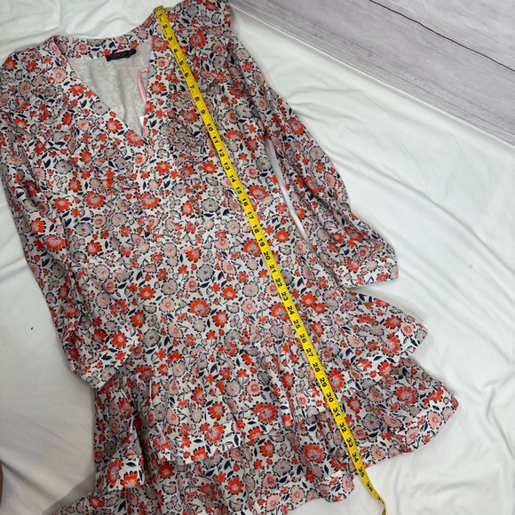 NWT Vinyard Vines Floral Ivy Ruffle Silk Cotton Dress Size 10 - Picture 11 of 14